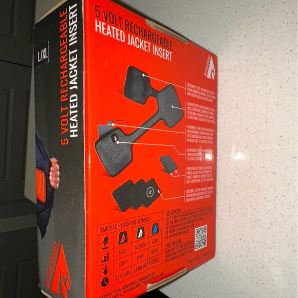 NWT ActionHeat 5V Battery Heated Jacket Insert 5hrs Hiking/Outdoors L/XL 😎 - Picture 9 of 10